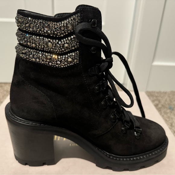 Jimmy Choo Crosta Suede with Crystal Puff - Picture 4 of 8